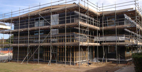Image of various Civil Engineers and construction workers at Skanska site at Weymouth Relief Road
