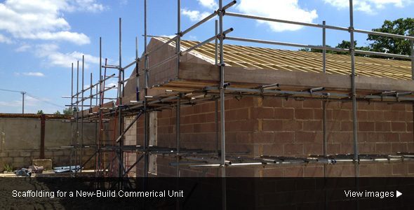 Image of Scaffolding for renewal or repair of roof